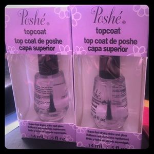 2 Bottles Poshe 0.5 OZ Super Fast Drying Top Coat